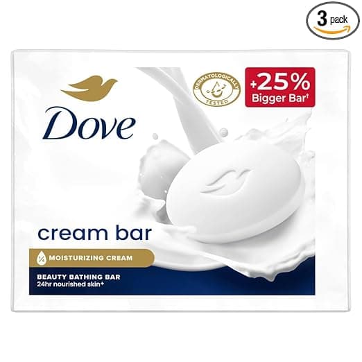 Dove Cream Beauty Bar - Soft, Smooth, Moisturised Skin, 3x125 g