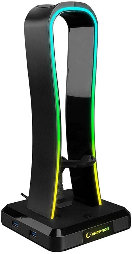 Rampage RM-H77 X-BASE Siyah RGB Işıklı 4*Usb Port Kulaklık İçin Stand