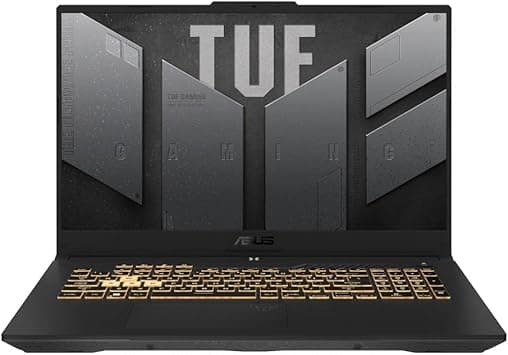 ASUS TUF Gaming A17 (2023) Gaming Laptop, 17.3” FHD 144Hz Display, GeForce RTX 4060, AMD Ryzen 7 7735HS, 16GB DDR5, 1TB PCIe 4.0 SSD, Wi-Fi 6, Windows 11, FA707NV-ES74