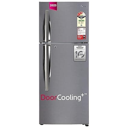 LG 242 L 3 Star Smart Inverter Frost-Free Double Door Refrigerator (GL-I292RPZX, Shiny Steel, Door Cooling+)