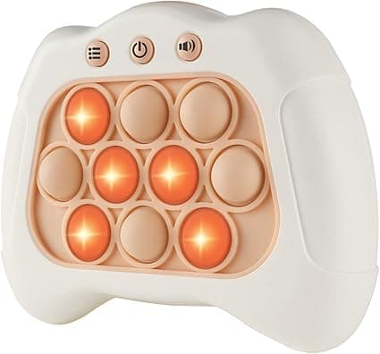 Pop The Target! Handheld Speed Pushing Game Machine: A Fun Multiplayer Game for Family. Fidget Game Toy for 6 7 8 9 10 11 12 Years Old White