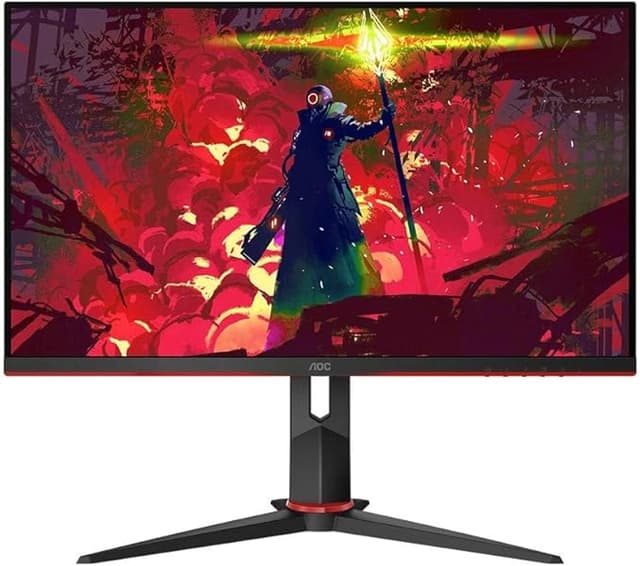 Monitor Gamer AOC Hero 24" 144Hz IPS 1ms AMD FreeSync 24G2, COR PRETA/VERMELHA