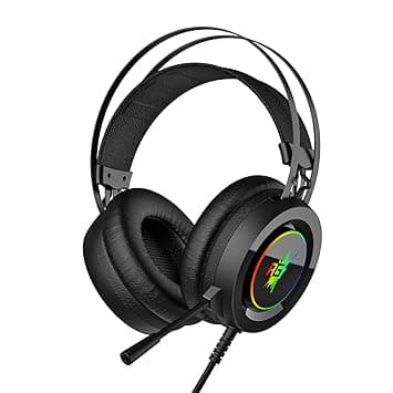 Redgear Cloak Wired RGB Wired Over Ear Gaming Headphones with Mic for PC