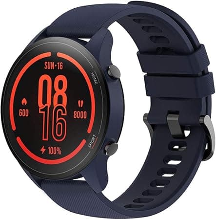 Xiaomi Mi Watch Smartwatch (1,39" AMOLED-HD-Display; Messung und Überwachung Blutsauerstoffgehalt, Herzfrequenz, Stresslevel, Schlafzyklus; GPS; 17 Sportmodi; 5 ATM; 16 Tage Batterielaufzeit) Blau