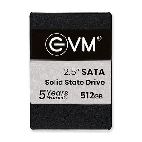 EVM 512GB SSD - 2.5 Inch SATA Solid-State Drive - Faster Boot-Up and Load Times with Read Speeds up to 530MB/s & Write Speeds up to 440MB/s - High-Performance Storage with 5 Year Warranty (EVM25/512GB)