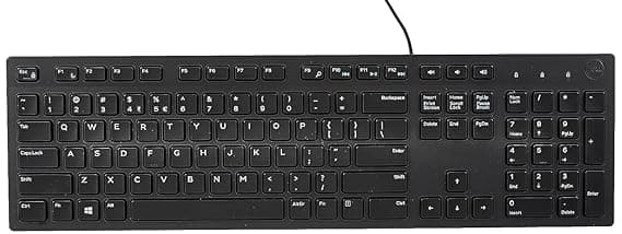 Dell KB216/KB216d1 Wired Multimedia USB Keyboard with Super Quite Plunger Keys with Spill-Resistant – Black