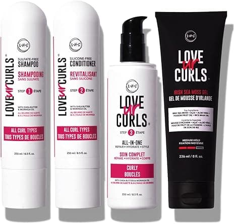 Love Ur Curls Ultra-Defining Curl Kit - Simplified Curly Hair Routine - Hydrating & Repairing - Vegan & Cruelty-Free - with Irish Sea Moss, Aloe Vera & Shea Butter for Extra-Defined, Healthy Curls.