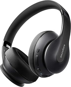 soundcore Anker Q10 Bluetooth Wireless On-Ear Foldable Headphones, 60H Playtime, Premium Soft Touch Design, 40 mm Dynamic Drivers with Deep Bass, Bluetooth 5.0 Dual Connectivity