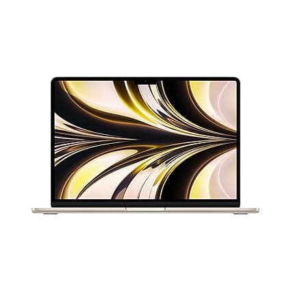 2022 Apple MacBook Air Laptop with M2 chip: 34.46 cm (13.6-inch) Liquid Retina Display, 8GB RAM, 256GB SSD Storage, Backlit Keyboard, 1080p FaceTime HD Camera. Works with iPhone/iPad; Starlight