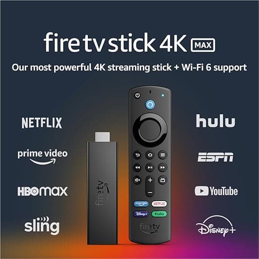 Certified Refurbished Fire TV Stick 4K Max streaming device, Wi-Fi 6, Alexa Voice Remote (includes TV controls)