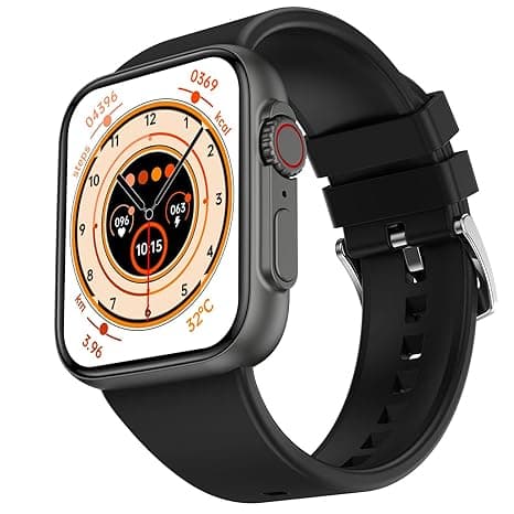 Fire-Boltt Gladiator 1.96" Biggest Display Smart Watch with Bluetooth Calling, Voice Assistant &123 Sports Modes, 8 Unique UI Interactions, SpO2, 24/7 Heart Rate Tracking (Black)