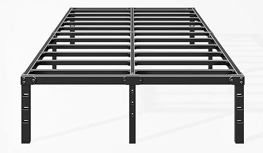 Hafenpo 14 Inch Queen Bed Frame - Durable Platform Bed Frame Non-Slip Metal Bed Frame No Box Spring Needed Heavy Duty Queen Size Bed Frame Easy Assembly Strong Bearing Capacity