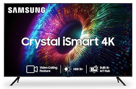 Samsung 108 cm (43 inches) Crystal iSmart 4K Ultra HD Smart LED TV UA43CUE60AKLXL (Black)