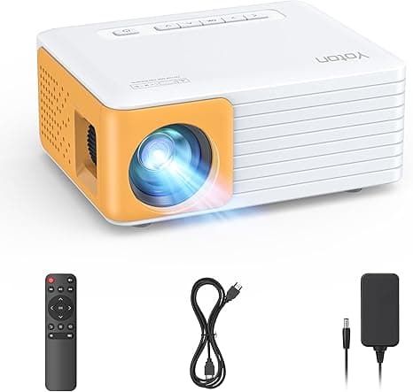 Mini Proyector Portátil - Soporta Full HD 1080P, Yoton Y3 Proyector Compatible con Móviles, Teléfonos, PC, PS5 y Xbox, Entradas USB, HDMI, SD, AV, Ideal para Niños como Regalo