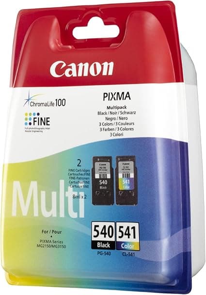 Canon PG-540 CL-541 Pack de 2 Cartouches Noir + Couleur (Multipack plastique)