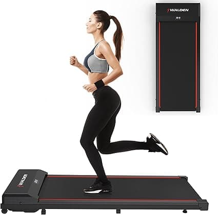 Under Desk Treadmill for Home Office Walking Pad Jogging Running Ultra Flat Slim Under Desk Fitness Workout Remote Control WALDEN F2200