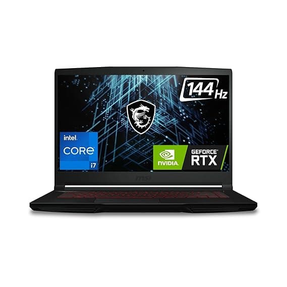 MSI GF63 Thin, Intel Core i7-11800H, 40CM FHD 144Hz Gaming Laptop (8GBx2/512GB NVMe SSD/Windows 11 Home/Nvidia GeForce RTX 3050, GDDR6 4GB/Black/1.8Kg), 11UC-1293IN