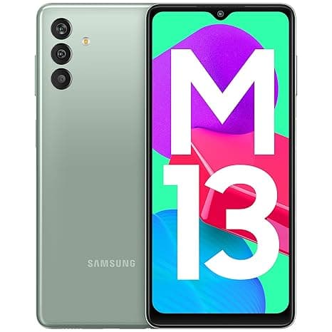 Samsung Galaxy M13 (Aqua Green, 6GB, 128GB Storage) | 6000mAh Battery | Upto 12GB RAM with RAM Plus