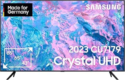 Samsung Crystal UHD CU7179 55 Zoll Fernseher (GU55CU7179UXZG, Deutsches Modell), PurColor, Crystal Prozessor 4K, Motion Xcelerator, Smart TV [2023]