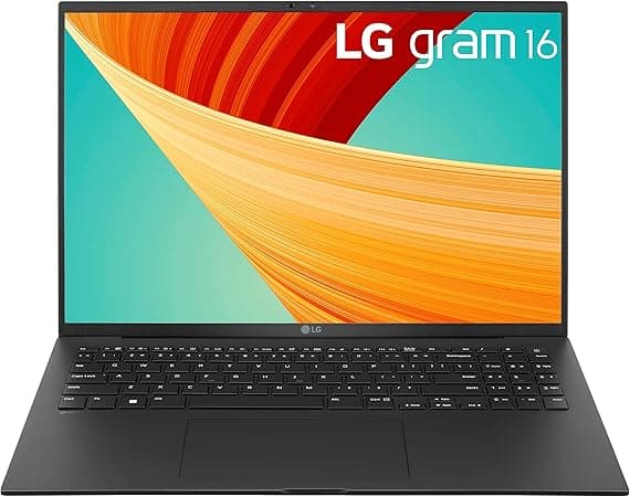 LG gram 16” Lightweight Laptop, Intel 13th Gen Core i7 Evo Platform, Windows 11 Home, 16GB RAM, 512GB SSD, Black