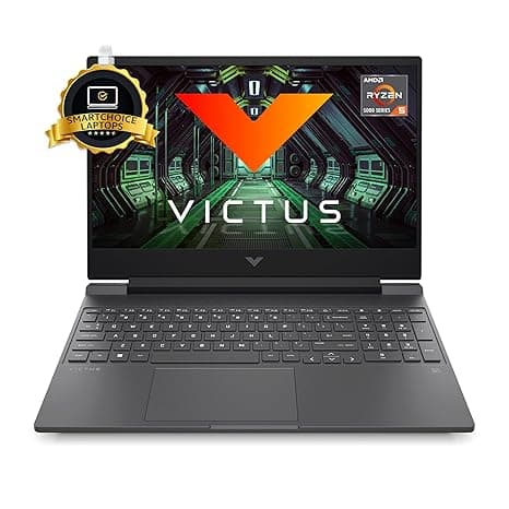 HP [Smart Choice] Victus Gaming Laptop AMD Ryzen 5 5600H 15.6 "(39.6 cm) FHD IPS (8GB RAM/512GB SSD/AMD Radeon RX 6500M Graphics(4GB GDDR6)/144Hz/9ms Response time/Backlit KB/B&O/Win 11),15-fb0777AX