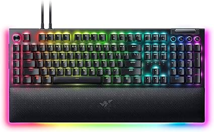 Razer BlackWidow V4 Pro Wired Mechanical Gaming Keyboard: Yellow Switches - Linear & Silent - Doubleshot ABS Keycaps - Command Dial - Programmable Macros - Chroma RGB - Magnetic Wrist Rest