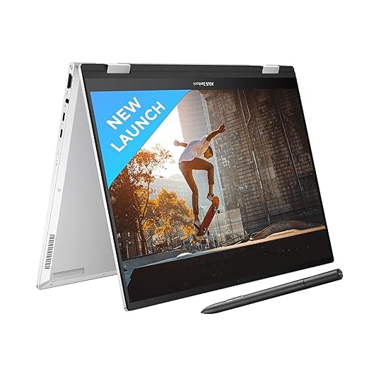 ASUS Zenbook 14 Flip OLED (2023), Intel Core EVO i5-1340P 13th Gen, 14" (35.56 cm) 2.8K 90Hz OLED, Thin & Light Laptop (16GB/512GB SSD/Windows 11/Office 2021/75WHr/Silver/1.5 kg) UP3404VA-KN543WS