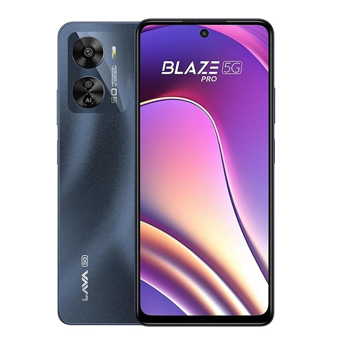 Lava Blaze Pro 5G (Starry Night, 8GB RAM, 128GB Storage)| 50 MP AI Camera |120 Hz FHD+ Display | 33W Fast Charger | Upto 16 GB Expandable RAM