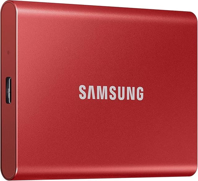 SAMSUNG SSD T7 Portable External Solid State Drive 1TB, Up to USB 3.2 Gen 2, Reliable Storage for Gaming, Students, Professionals, MU-PC1T0R/AM, Red