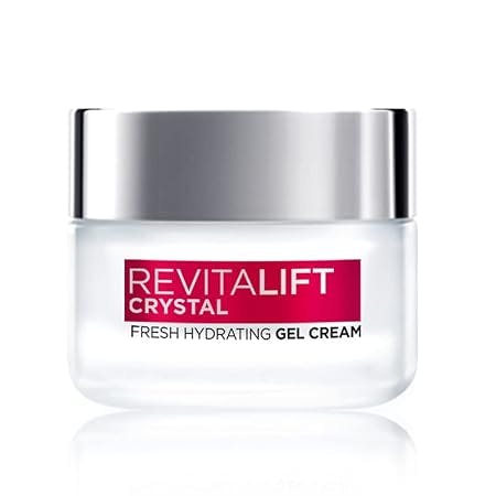 L'Oreal Paris Revitalift Crystal Fresh Hydrating Gel Cream, Oil-Free moisturiser, With Salicylic Acid, 15ml