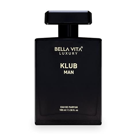 Bella Vita Luxury KLUB Man Eau De Parfum Perfume for Men with Lemon, Rose and Vanilla|Musky and Spicy Long Lasting Premium EDP Fragrance Scent, 100Ml