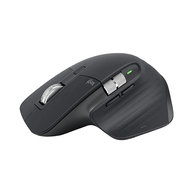 Logitech MX Master 3S - Wireless Performance Mouse with Ultra-Fast Scrolling, Ergo, 8K DPI, Track on Glass, Quiet Clicks, USB-C, Bluetooth, Windows, Linux, Chrome-Graphite