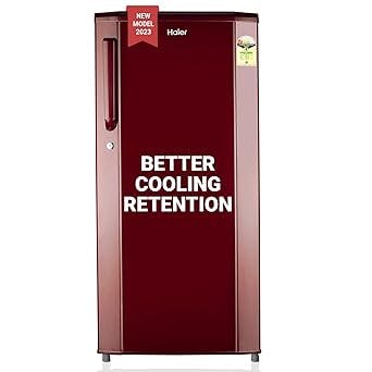 Haier 165 L 1 Star Direct Cool Single Door Refrigerator (2023 Model, HED-171RS-P, Red Steel)