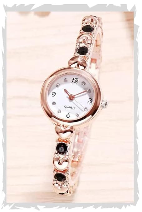 Acnos® Premium Brand Exclusive Choice 3 Types Diamond Rosegold Silver Exclusive Diamond Studded Bracelet Chain Girls Watch for Women Analog Watch for Women