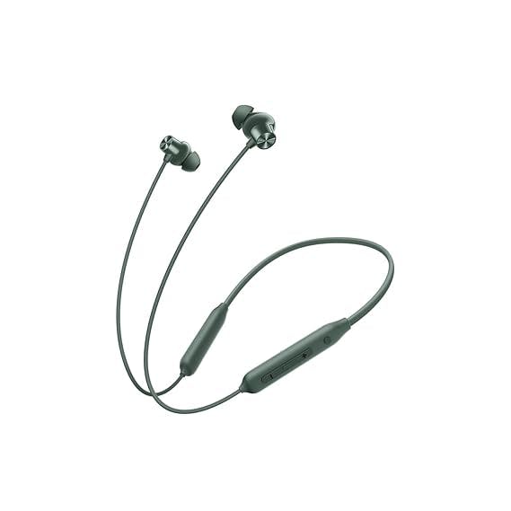 OnePlus Bullets Wireless Z2 ANC Bluetooth in Ear Earphones with Mic, 45dB Hybrid ANC, Bombastic Bass - 12.4 mm Drivers, 10 Mins Charge - 20 Hrs Music, 28 Hrs Battery Life (Grand Green)