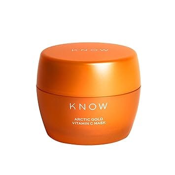 KNOW Beauty Arctic Gold Vitamin C Mask - Brighten Dull Skin, Remove Dark Spots and Pigmentation, Reverse Sun Damage, Boost Collagen, For All Skin Types - With Cloudberry and Tetrahexyldecyl Ascorbate