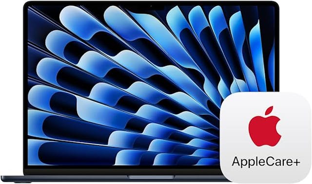 Apple 2023 MacBook Air Laptop with M2 chip: 15.3-inch Liquid Retina Display, 8GB Unified Memory, 256GB SSD Storage; Midnight with AppleCare+ (3 Years)
