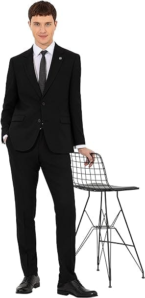 Pierre Cardin Erkek Siyah Slim Fit Takım Elbise