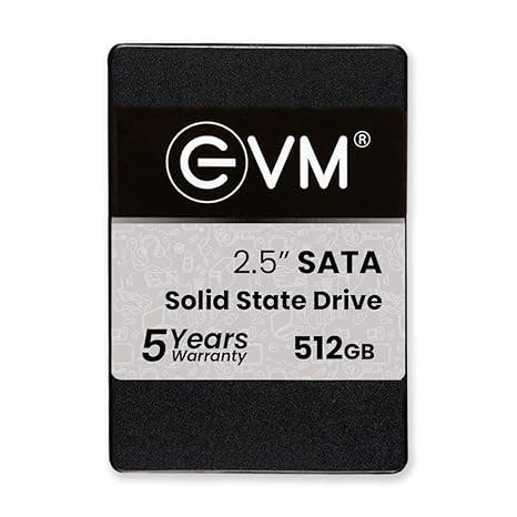 EVM 512GB SSD - 2.5 Inch SATA Solid-State Drive - Faster Boot-Up and Load Times with Read Speeds up to 530MB/s & Write Speeds up to 440MB/s - High-Performance Storage with 5 Year Warranty (EVM25/512GB)