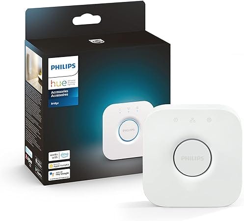 Philips Hue Bridge, Unlocks Full Suite of Features for Hue Smart Lights and Accessories, Works with Alexa, Apple HomeKit and Google Assistant White Ambiance