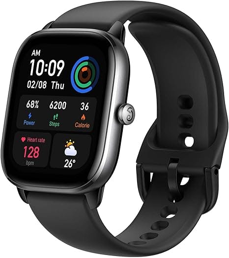 Amazfit GTS 4 MINI Smartwatch 120+ Modos Esportivos 1,65 "HD AMOLED Display Relógio Inteligente Para Android Para iOS (Black)