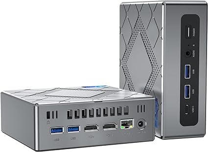 KAMRUI Mini PC Intel i5-12450H (up to 4.4 GHz),32GB RAM 512GB SSD Mini Computer, Micro PC Support 2X HDMI + VGA 4K UHD Triple Display, 4X USB 3.0, 1x LAN,WiFi 6 Mini Desktop PC