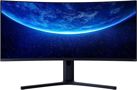 Xiaomi Mi Curved Gaming Monitor 34 Inch with AMD FreeSyncPremium, WQHD 3.440 x 1.440, 21:9, 144Hz, 4ms, 300lm, 121% sRGB, 2 HDMI, 2 Display Port, Audio Out, TUV Certified Blue Light Reduction