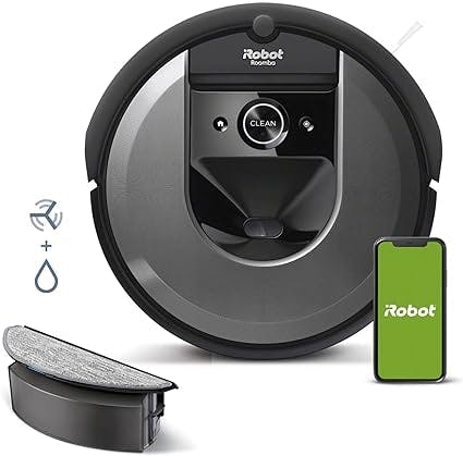iRobot Roomba Combo i8 (i8176) – Robot 2 en 1 - Aspire ou Lave d'un Simple Changement de Bac - Connecté WiFi - Cartographie et Mémorise Votre Intérieur - Compatible Assistants Vocaux