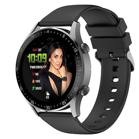 Fire-Boltt India's No 1 Smartwatch Brand Talk 2 Bluetooth Calling Smartwatch with Dual Button, Hands On Voice Assistance, 120 Sports Modes, in Built Mic & Speaker with IP68 Rating (Black)