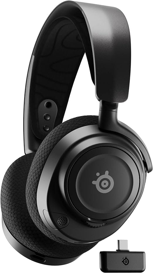 SteelSeries Arctis Nova 7 Wireless Multi-Platform Gaming Headset – Simultaneous Wireless 2.4GHz & Bluetooth – Comfort Design - Fast Charging 38Hr Battery – PC, PS, Switch, Mobile,Black