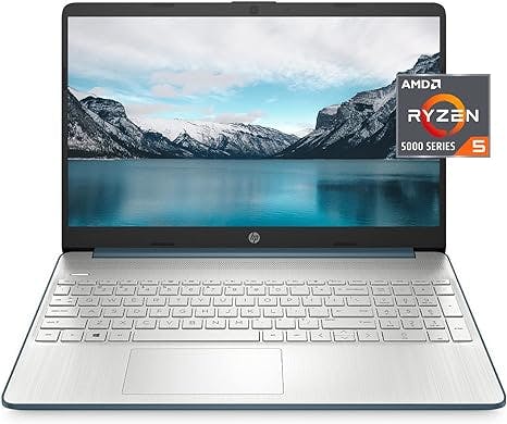 HP Laptop empresarial FHD 2022 de 15.6 pulgadas, CPU AMD Ryzen 5 5500U de 6 núcleos (Beat i7-1160G7, hasta 4 GHz), 16 GB de RAM, 512 GB PCIe NVMe SSD, gráficos AMD Radeon, WiFi, Windows 11, azul + accesorios genéricos