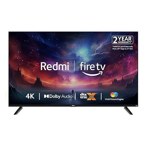 Redmi 108 cm (43 inches) F Series 4K Ultra HD Smart LED Fire TV L43R8-FVIN (Black)