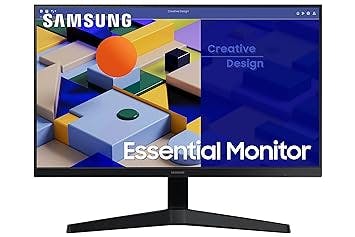 Samsung 24-inch (60.46cm) FHD Flat 1,920 x 1,080 Monitor, IPS, 75 Hz, Bezel Less Design, AMD FreeSync, Flicker Free, HDMI, D-sub, (LS24C310EAWXXL, Black)