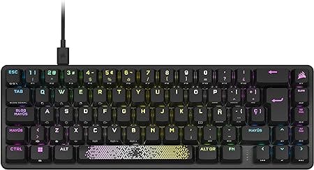 Corsair K65 Pro Mini RGB 65% Óptica Mecánica Teclado Gaming - Interruptores OPX - Policarbonato Keycaps - Compatible con iCUE - Disposición QWERTY ES - Negro